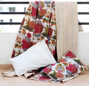 KANTHA QUILTS AND THROWS