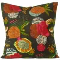 Kantha work Tropicana Floor Pillows