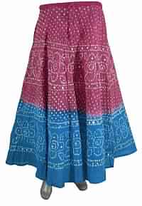 long skirt in cotton with sequence