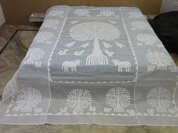 100% cotton white bedspreads, Size : 225cm*275cm