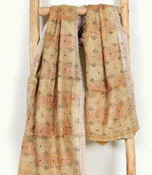 kantha silk patchwork scarf