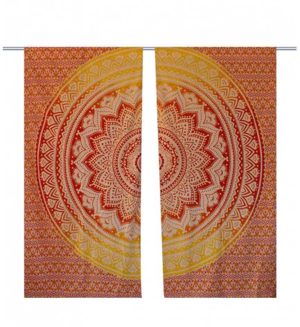 INDIAN OMBRE WALL HANGING COTTON DOOR CURTAIN