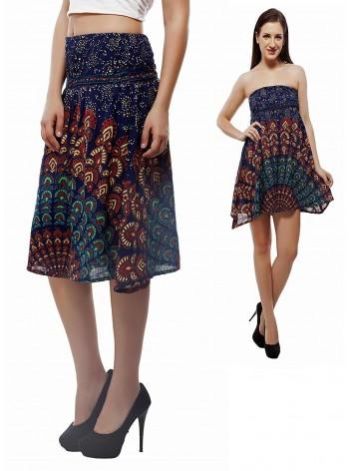 MANDALA PEACOCK FEATHER SKIRT