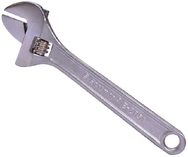 Adjustable Wrench Drop Forged, Hardened Jaws
