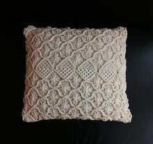 Star cotton thread Macrame Cushion Cover, Color : Natural, tie dye