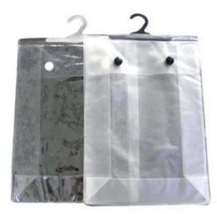 PVC Hook Button Hanger Bag, Pattern : Plain