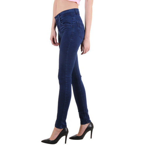 Ladies Plain Skinny Jeans