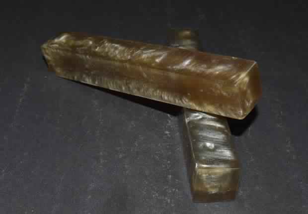 Amber Waves Rhino Crystal Acrylic Pen Blank