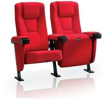 Two Seater Red Foldable Auditorium Chair