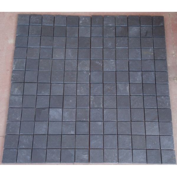 Himachal Black Quartzite Slate Mosaic Tile