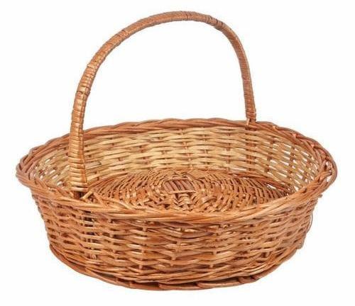 Rounded Handle Bamboo Basket