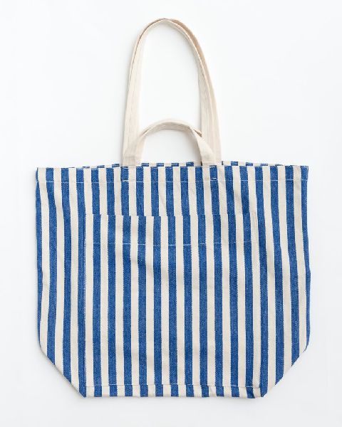 Striped Cotton Cloth Bags, for Shopping, Feature : Eco Friendly