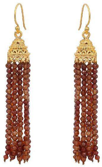 Gold Plated Earring, Color : BROWN