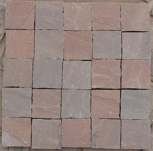 Square Non Polished Autumn Brown Cobbles, for Floor, Pattern : Plain