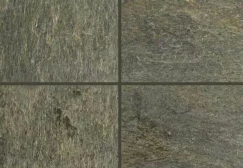 Square Non Polished Green Natural Slate, for Flooring Use, Wall Use, Form : Solid