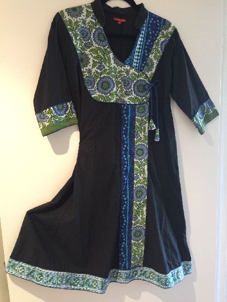 Ladies Designer Black Kaftan Dress