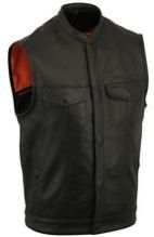WLI-0358 Mens Leather Vest