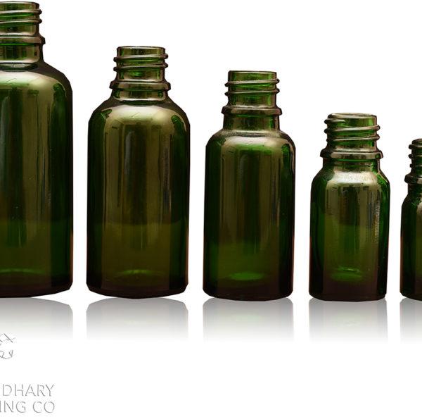 100-500gm Essential Oil Green Bottle, Feature : Ergonomically, Fine Quality, Highly Durable