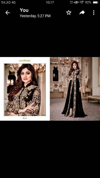 Shamita Gold Faux Georgette Embroidery Salwar Kameez