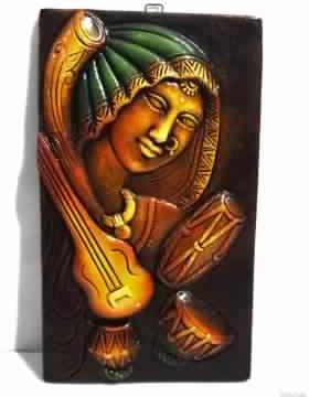 Wall Hanging Plate Musical Lady Gray Finish