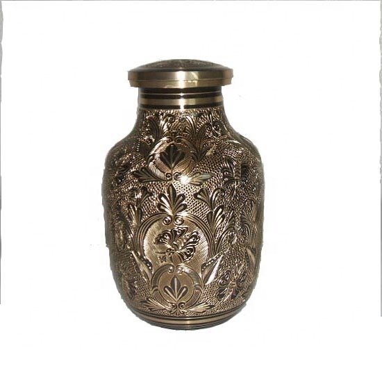 handcrafted brass urns