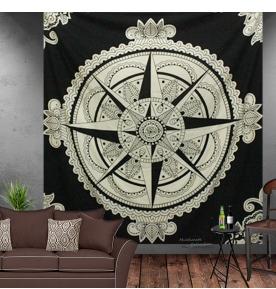 Black and White Star Large tapestry