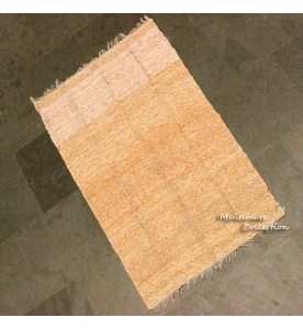 Rectangular Gold Rag Rug Meditation Mat, Size : please select above
