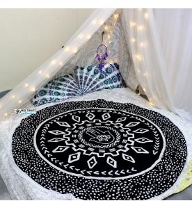 Hamsa Mandala Roundie Beach Blanket