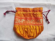 Cotton silk small bag potli bag