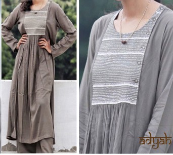 Plain Elegant Grey Long Kurti, Gender : Ladies