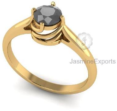 Silver Gold Plated Rings, Main Stone : Black Onyx
