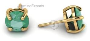 Green Onyx Gemstone Stud Earrings