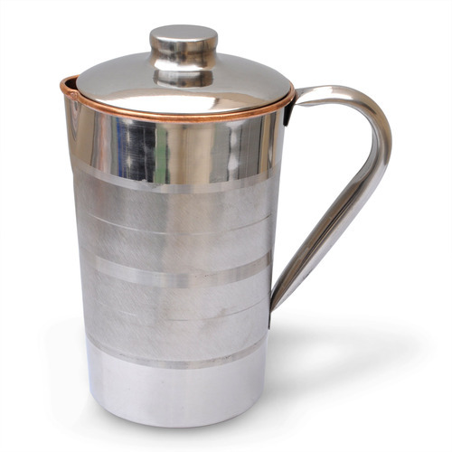 Steel Copper Jug with Lid, for Water Storage, Feature : Durable, Fine Finish, Leakage Proof, Shiny Look