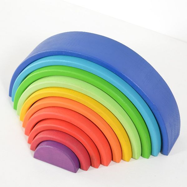 10-Piece Large Sunset Rainbow Stacker, Color : Multi color
