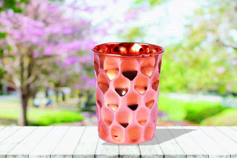 Copper Barfi Water Glasses, Storage Capacity : 250ml, 500ml