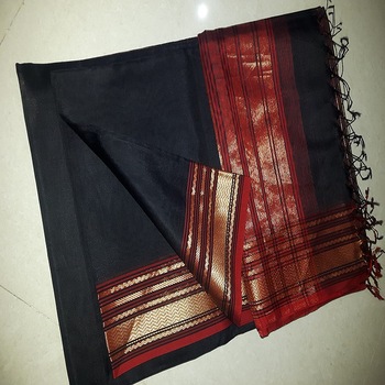 Silk Cotton Zari Border Saree