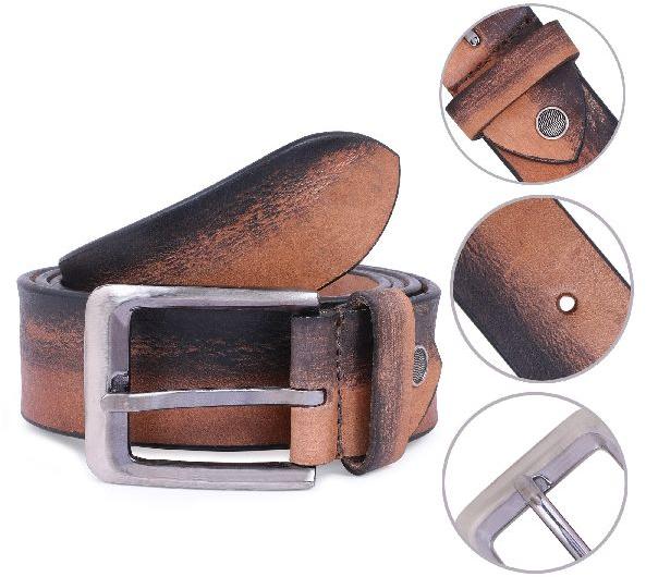 Genuine Leather Handmade Tan Belt, Width : 35mm