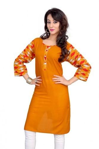 Printed cotton kurti, Technics : Machine Made