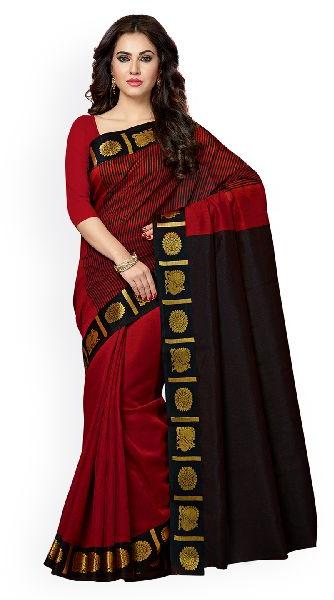 Cotton saree, for Anti-Wrinkle, Dry Cleaning, Shrink-Resistant, Pattern : Plain
