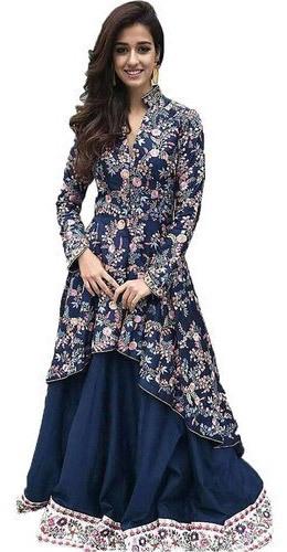 Printed Cotton indo western dress, Size : L, M, XL, XXL