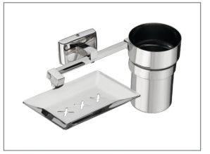 Sleek Tumbler Holder With Soap Dish, Feature : Durable, Rust Proof, Shiny Look