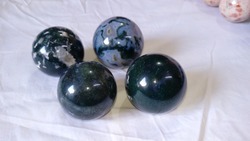 Round Moss Agate Spheres, Size : 10mm to 50mm