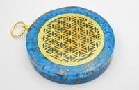 Round Orgonite Pendants, Color : Turquoise