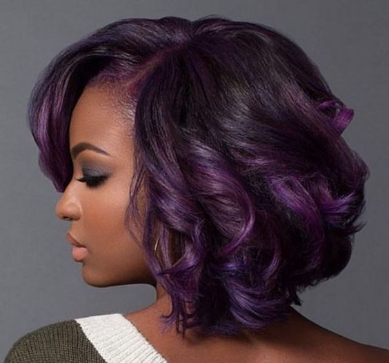 Body Wave Purple Hair Wig