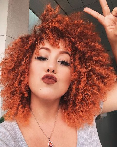 Indian Curly Red Hair Wig