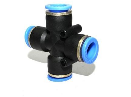 Pneumatic PU Cross Union, Color : Black Blue