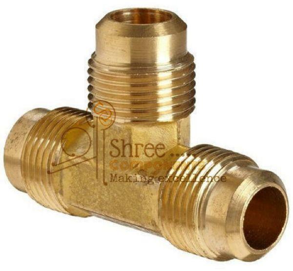 Coated Brass Tee Union, for Gas Fittings, Oil Fittings, Water Fittings, Size : 0-10cm, 10-20cm, 20-30cm
