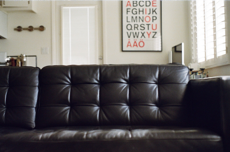 Polished Plain Black Leather Sofa, Style : Fancy