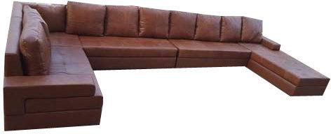 Polished Plain Stylish Leather Sofa, for Home Furniture, Style : Modern