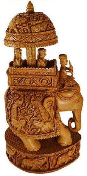 Wooden Elephant Showpiece